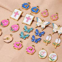 1个彩色不锈钢滴油多形状吊坠,DIY珠宝制作,手工串珠材料,工艺配件 - diy - 查看 4