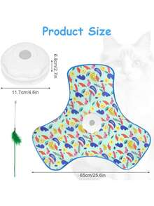 Interactive Electric Cat Teaser Toy Hide And Seek Automatic Rotating Funny Cat Toy USB Charging Electric Hideaway Game Pet Toy - Mint Green - View 9