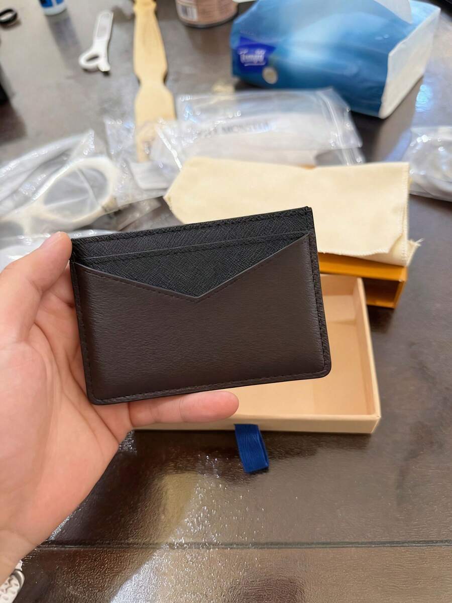 New Ladies' Small Card Bag With Credit Card Holder - màu đen - Xem 1