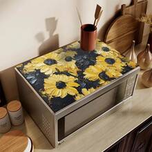 1件装花卉图案吸水沥水垫，厨房装饰咖啡机垫，手工咖啡壶沥水垫，厨房地垫，餐桌垫，厨房台面碗碟沥水垫，早餐垫，防滑耐热沥水垫，硅藻土沥水垫，遮盖污渍，超强吸水厨房垫，易清洁碗碟架垫，适用于厨房、餐桌、咖啡馆、酒吧、节日、派对、家居装饰、节日礼物 - 彩色 - 查看 5