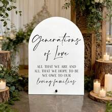 Generaciones de amor Letrero acrílico, Generaciones de amor, Letrero de boda Generaciones de amor, Letrero de boda Generaciones, Letrero de mesa acrílico, Placa decorativa de escritorio acrílica - Multicolor - Ver 4
