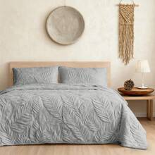 3 Pcs Bed Comforter Set,Queen Comforter Set,Edredones Para Cama Queen Size Quilt Bedding Set,As A Gift,White Lightweight Microfiber Quilt,Modern Geometric 3-Piece Set(1 Quilt+2 Pillow Shams) Queen/Full 90''X96'' Soft Skin-Friendly Xmas Holiday Bedding For Bedroom Decor - 白色 - 查看 9