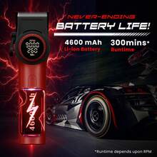 Cortadora de pelo eléctrica VGR, alta potencia 9000 RPM, velocidad inalámbrica ajustable, pantalla digital, recortadora de pelo manual, regalo navideño, cortadora de pelo para hombres V-001 - Multicolor - Ver 3