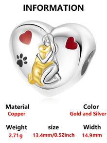 1件时尚温馨的人宠串珠手链/项链，创意DIY礼物 - 彩色 - 查看 4