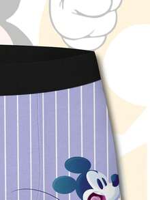 Light Purple Striped 3D Print Men's Boxer Briefs, Fashionable Design For Daily & Loungewear - Multicolor - View 6