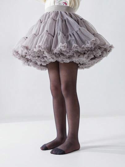 1件装女童/幼儿黑色连裤袜，可爱休闲，柔软舒适，时尚轻盈透气，多功能网眼袜，适合上学、庆祝活动、派对、表演等场合。