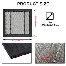 Bộ 3 tấm bàn làm việc dạng tổ ong đa chức năng, kích thước: 200*200mm/300*300mm/400*400mm, phù hợp với máy khắc và cắt laser CNC của tất cả các thương hiệu, có tính năng tản nhiệt nhanh và hút khói, nhẹ và dễ di chuyển, có thể được sử dụng để khắc trên nhiều vật liệu khác nhau, tấm tổ ong bằng nhôm, bàn làm việc dạng tổ ong cho máy khắc laser. - L 200*200mm - Xem 8