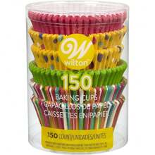 415-8121 Capacillos d/papel liso, rayas, puntos, 150 piezas, 5 cm,40808446 - Naranja Coral - Ver 1