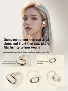 Wireless Bluetooth Earphones, Ear Hook Type, Open Design, Comfortable To Wear For A Long Time, Long Battery Life, New Skin Friendly Design | High-End Version, Panoramic Surround Sound, Non Ear Penetrating Ergonomic Design, Long Standby Time, High-Speed Bluetooth 5.4 Dual Chip, Intelligent Fingerprint Touch, LED Battery Display, Waterproof And Sweat Proof For Sports, Intelligent Call Noise Reduction AI Algorithm, Type-C Fast Charging, Universal Compatibility With Multiple Devices. - Multicolor - View 12