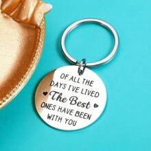 1pc Boyfriend/Husband Key Chain, "I Love You" Gift From Wife/Girlfriend, Christmas, Valentine's Day Present - Silver - View 3