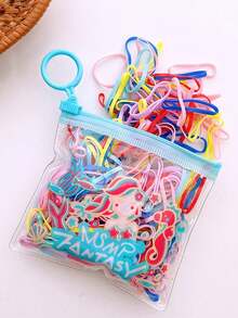 200个/包 一次性彩色发圈、发绳、小号发皮筋、不伤头发的发饰 - 彩色 - 查看 9