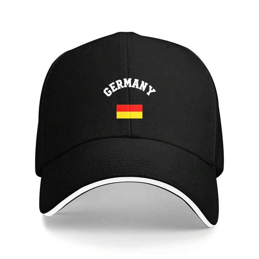 1pc Germany Flag & "GERMANY" Text Adjustable Trucker Hat - Unisex Cap With German National Colors, Lightweight For Men &, For /Christmas/Thanksgiving, Casual & Themed Events (//) - -Care - màu đen - Xem 1