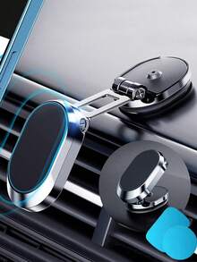 Alloy Suction Cup Magnetic Car Phone Holder Universal Dashboard Phone Holder 360° Rotation Compatible With Apple Devices And More Valentine's Day Gift - Multicolor - View 3