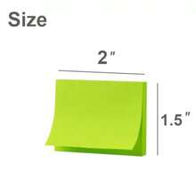 50 Blocs de notas adhesivas de 1.5x2 pulgadas en 10 colores, notas autoadhesivas, blocs de notas adhesivas fáciles de publicar para el hogar, la oficina y la libreta - Brillante - Ver 3