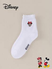 Disney 1/5/10 Pairs, Mickey, Minnie, Daisy Cartoon Embroidered Pattern Women's Mid-Calf Leg Warmers Set, White, Unisex, Couples Leg Warmers, Women's Leg Warmers, Ladies Leg Warmers, White Leg Warmers, Women's Leg Warmers, Loose Leg Warmers, Unisex Crew Leg Warmers, Invisible Leg Warmers, Soft & Breathable Women's Leg Warmers - Multicolor - View 7