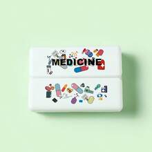 7-Grid Magnetic Pill Box With Creative Capsule Pattern, Large Capacity Weekly Pill Organizer, Portable For Travel & Elderly, Ideal Gift For Holiday/Birthday - Multicolor - View 7