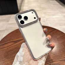 シンプルな黒色のアクリル透明電話ケース、 17 Pro Max/17 Pro/17 Air/17/16 Pro Max/16/16 Pro/16 Plus/11/15/15 Pro/15 Pro Max/12/13/14 Pro Max/XS/XR/11 Pro/11 Pro Max/12 Pro/12 Pro Max/13 Pro/13 Pro Max/7 Plus/14 Pro/14 Pro Max/14 Plus/7 Plus/8 Plus/8/SE2/12 Mini/13 Mini/16Eに対応、耐久性があり黄変防止のハードシェル - 透明ダイヤモンド装飾 - チェックする 5