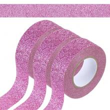Gtziqa 0.6 Inch X 5.5 Ft Glitter Washi Tape, 3 Rolls Purple Washi Tape 1.5 Cm X 5 M Decorative Craft Tapes Se- Adhesive Art Tapes For Scrapbook DIY Craft Projects Gift Wrapping Decor - 紫色 - 查看 2
