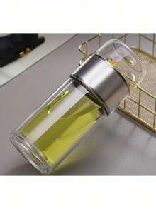 1个茶漏水瓶，双层玻璃水瓶带过滤器，散装茶叶浸泡器，便携式泡茶器，硼硅酸盐玻璃材质，防漏，独立茶叶隔层，适用于冷热饮，旅行、办公、居家使用，成人健康礼品 - 彩色 - 查看 6