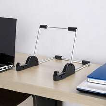 便携式笔记本电脑/平板电脑桌面白板金属支架，可倾斜放置iPad，小型黑板，通用型