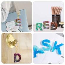 3件套包括珠宝模具、阿拉伯字母模具、珠宝模具、水滴形硅胶模具和由UV树脂制成的DlySilicone模具 - 字母 - 查看 9