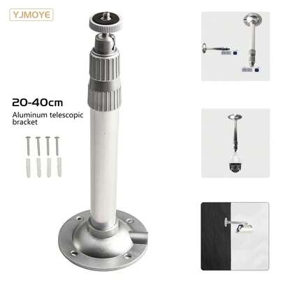  YJMOYE Projector Mount Portable Retractable Aluminum Camera Stand Wall Bracket Holder For Projectors/Security Cameras Adjustable Ceiling Supports For Indoor/Outdoor Use