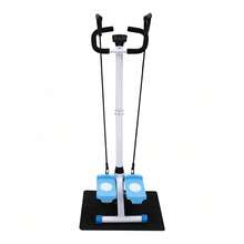 Blue‑White Hydraulic Fitness Stepper Max 150KG Load Adjustable Height With Display Screen Resistance Bands Non‑Slip Mat For Home Cardio Workout - Blue+White - View 7