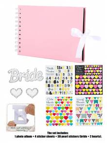 1pc 60-Page (30 Sheets) Kraft Paper Scrapbook, DIY Meaningful Scrapbooking Album Gift, PVC Photo Corners, For Wedding Guest Book, Anniversary, Family DIY Scrapbook - For Handmade Paper DIY, Birthday Gift, Graduation Gift, Family Collection Commemorative Gift - Multicolor - View 19