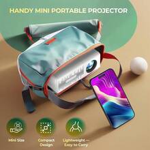 Portable Projector, Supporting 1080P High Definition, USB Connection, Equipped With Remote Control, Compatible With Smartphones, Tablets, Laptops, TV Sticks And USB Drives, Compact Design, LCD Display, High-Definition TV Input, Native Resolution 1280*720, Providing A Large-Screen Viewing Experience. Full HD Projector - Xem 8