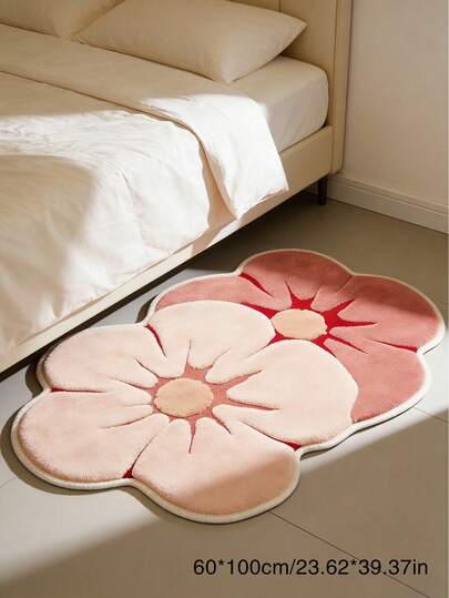 1pc Pink Peach Blossom Bathroom Mat, Bathroom Rug, Door Mat, Small Rug, Carpet, Floor Mat, Home Decor, Area Rug, Outdoor Mat, Home Decor, Area Carpet, Bedroom Carpet, Washable Rug