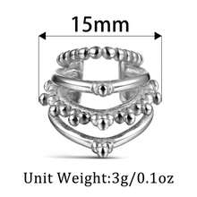 1PC Exaggerated Non-Piercing Ear Ring Fake Piercing Ear Bone Clips Stainless Steel Women Men Ear Cuff Earrings Jewelry - Star - View 15