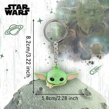 StarWars 1个官方星球大战曼达洛人钥匙扣 - 柔软PVC材质钥匙扣 - 可爱背包装饰 - 星球大战粉丝礼物 - Grogu - 彩色 - 查看 2
