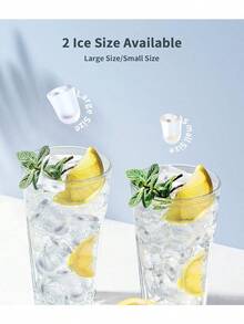 Máquina de Hielo, 9 Cubos Listos en 6 Minutos hasta 12kg por Día, Autolimpieza con Bolsas de hielo y Cuchara de Pie, Acero Inoxidable - por defecto - Ver 6