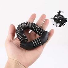 1 Motorcycle Helmet Lock, With Fixing Cable, Hook And Combination, Anti-Theft For Full Face Electric Vehicle Helmet.