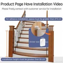 PANGDUBE Barrera Protectora Extensible con 86 cm de Alto y 180/300 cm de Ancho - Cerramiento Flexible para Niños y Mascotas en Pasillos y Escaleras - Protección para el Hogar con Cierre Doble - Montaje Sencillo sin Herramientas para Casas y Departamentos - Blanco - Ver 7