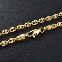 1pc Personalized 18k Gold-Plated Eye Tennis Necklace With Niche Design Women Daily Party Street Wear - Gold - View 2