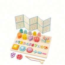 5-In-1 Wooden DIY Fishing Toy, Educational Counting Board & Number Matching Set, Unisex - Multicolor - View 11