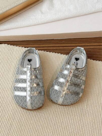 Kids Flat Closed Toe Slippers, Girls Fashion Versatile Flat Sandals