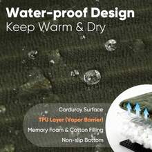 FUKUMARU - Sofá cama para perro de pana acogedora para gatos de interior con funda lavable sofá impermeable de apoyo para perros pequeños y gatos grandes lindo 28 pulgadas mediano verde - Verde - Ver 4