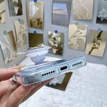 梦幻心形镜面支架,兼容 16 Pro Max、14 Pro、新款 12、Luxury Feather 11、Niche 13 Pro、女士款 14、Galaxy A56 5G、Infinix Smart 8、Infinix Hot 40i、Spark 20、Spark 20C、Spark Go 2024、Redmi Note 14 5G、Moto E22/E22i、OPPO A54、S25、S24、S20、S21、S23,创意防震全包手机壳 - 銀色 - 查看 4