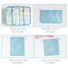 UIEE Bolsas de Viaje 8 En 1 FFlion Organizador de Equipaje Viaje Azul oscuro - Azuloscuro - Ver 4