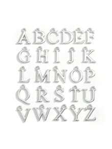 26pcs Alphabet Letter Charms,Initial A-Z Alphabet Round Double-Side Enamel Letters Charm Pendant Bead For DIY Personalized Jewelry Making Findings Y0VA - Màu đen, 26 chiếc - Xem 8