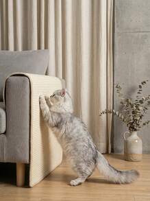 PETSIN 1 Pc  Cat Scratcher Mat Natural Sisal Cat Scratch Mats Scratching Pad Protect Carpets And Sofas - Khaki - View 4