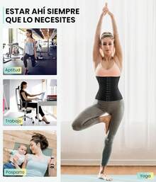 Fajas para Mujer Moldeadora de Cintura Faja Reductoras para Mujer Ajustable Fajas Colombianas Control de Abdomen con 4 Ganchos Peso Corsé - 2-NEGRO - Ver 5