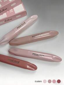 4支/套粉色渐变荧光荧光笔，适用于勾勒轮廓、记笔记、标记，学生和办公人士均可使用。学习用品，返校文具，情人节理想礼物。 - 粉紅色 - 查看 2