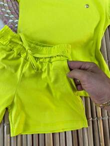 Girls' Outfit Set - New Arrival/Fashion/Party/Outing/Promotion/ - 螢光綠 - 查看 8