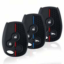 适用于雷诺Clio 3/Logan 2、达契亚Duster/Sandero Stepway、拉达Largus、日产Almera/Terrano的硅胶钥匙套 - 防刮擦、防震、防褪色、精准开孔，完美贴合，汽车钥匙保护配件 - 黑色的 - 查看 5