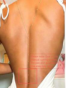 1pc Elegant Sexy Raindrop Chain Backless Necklace, Suitable For Women To Wear On Any Occasion - Back Chain - View 11