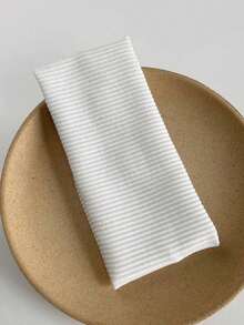 Multi-Color Simple Headband 1pc Knitted College Style Street Fashion Sports Unisex Women Men Pink Black White Fall Winter Turban Sweatband - 白色 - 查看 2