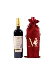 1 Personalized Linen Bottle Storage Drawstring Bag With Flower Gold Initials A-Z Printed On It, Bottle Cover, Coarse Linen Storage Bag, Linen Gift Bag, Wine Set, Beer Bottle Set, Bar Table Atmosphere Set. Equipped With A Drawstring To Prevent Dust, Reusable And Durable, Used For Storing Wine Bottles. - Multicolor - View 11